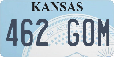 KS license plate 462GOM