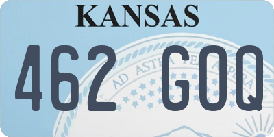 KS license plate 462GOQ