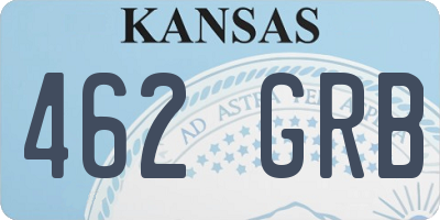 KS license plate 462GRB