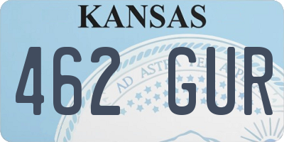 KS license plate 462GUR