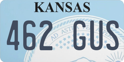 KS license plate 462GUS