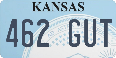 KS license plate 462GUT