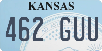 KS license plate 462GUU