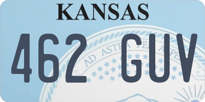 KS license plate 462GUV