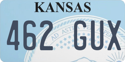 KS license plate 462GUX