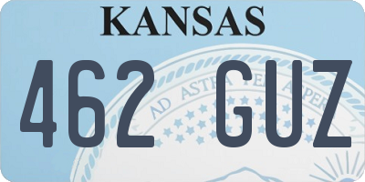 KS license plate 462GUZ