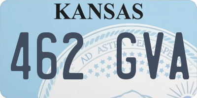 KS license plate 462GVA