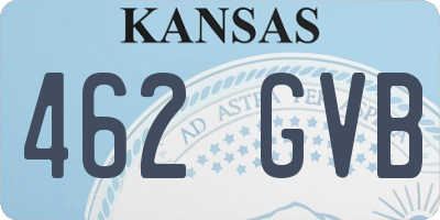 KS license plate 462GVB