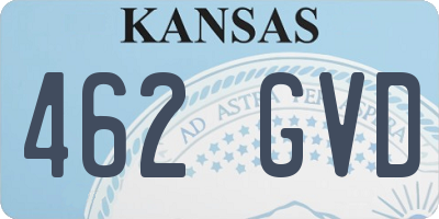 KS license plate 462GVD