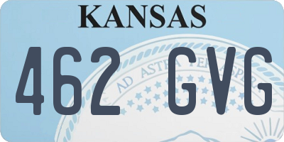 KS license plate 462GVG