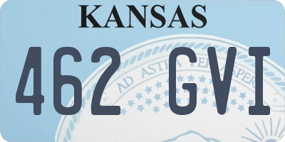 KS license plate 462GVI