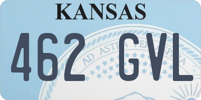 KS license plate 462GVL