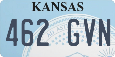 KS license plate 462GVN