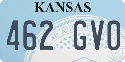KS license plate 462GVO