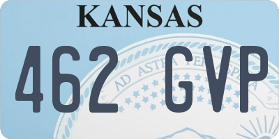 KS license plate 462GVP