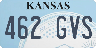 KS license plate 462GVS