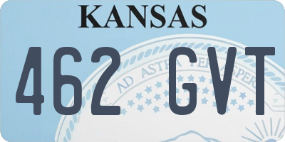 KS license plate 462GVT