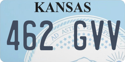 KS license plate 462GVV