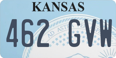 KS license plate 462GVW