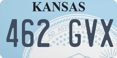 KS license plate 462GVX