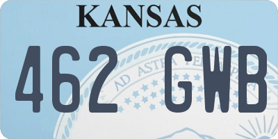 KS license plate 462GWB