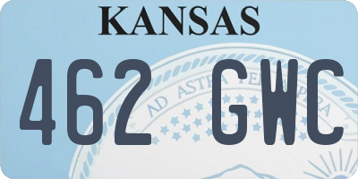 KS license plate 462GWC