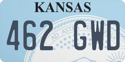 KS license plate 462GWD
