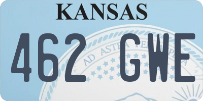 KS license plate 462GWE