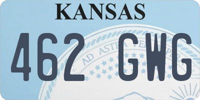 KS license plate 462GWG