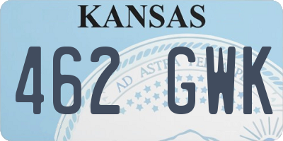 KS license plate 462GWK