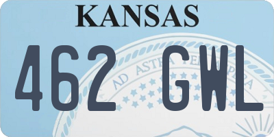KS license plate 462GWL