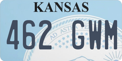 KS license plate 462GWM