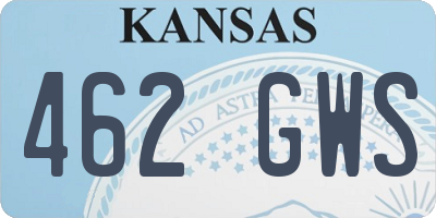 KS license plate 462GWS