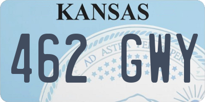 KS license plate 462GWY
