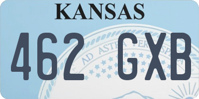 KS license plate 462GXB