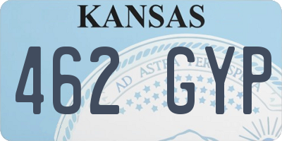 KS license plate 462GYP