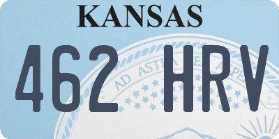 KS license plate 462HRV