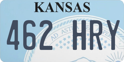 KS license plate 462HRY
