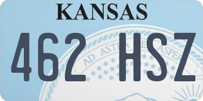 KS license plate 462HSZ
