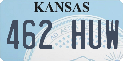 KS license plate 462HUW