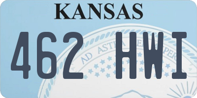 KS license plate 462HWI