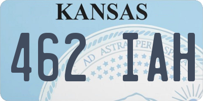 KS license plate 462IAH