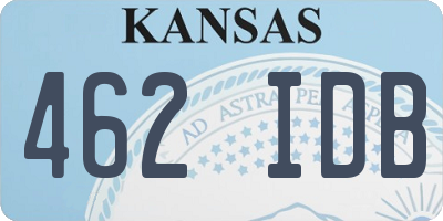 KS license plate 462IDB