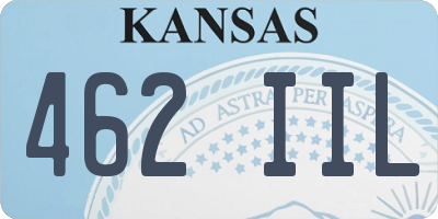 KS license plate 462IIL