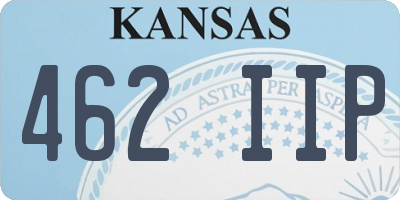 KS license plate 462IIP