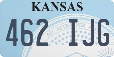 KS license plate 462IJG