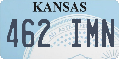 KS license plate 462IMN