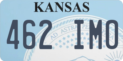 KS license plate 462IMO