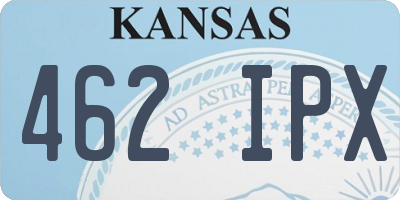 KS license plate 462IPX
