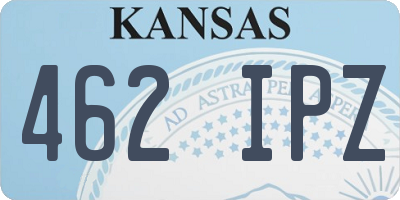 KS license plate 462IPZ